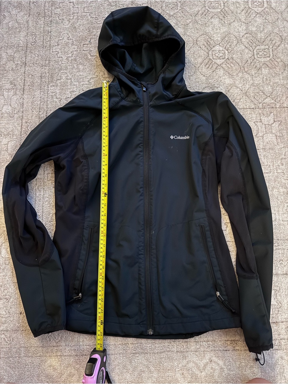 Women’s Columbia Windbreaker, Black, Large